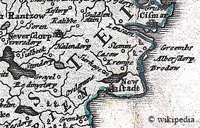 Teilansicht eines Kupferstich von Johann Baptist Homann um 1720 aus dem Atlas Maior - Für eine Gesamtdarstellung der Karte klicken Sie bitte auf das Bild. Teilansicht eines Kupferstich von Johann Baptist Homann um 1720 aus dem Atlas Maior - Für eine Gesamtdarstellung der Karte klicken Sie bitte auf das Bild.