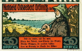 Notgeldschein von 1921 (unterer Teil von Doppelschein)