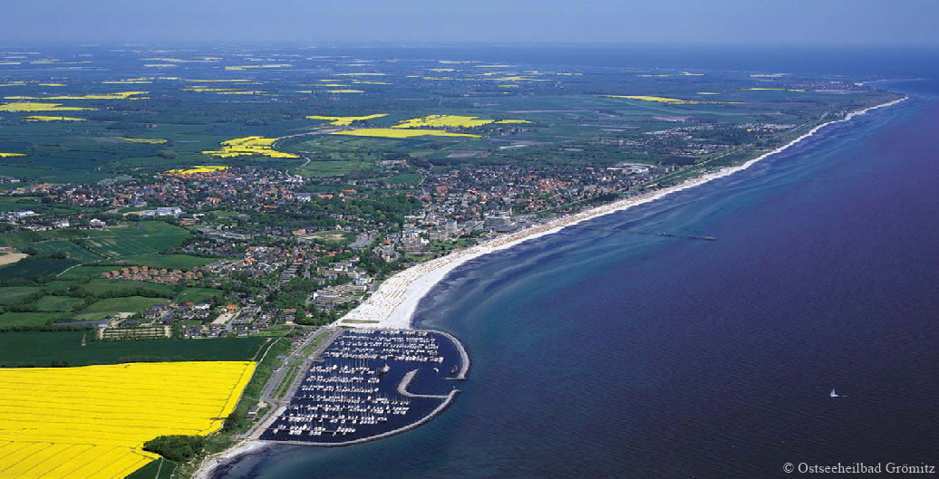 Das Ostseeheilbad Grömitz aus der Vogelperspektive um das Jahr 2000 Das Ostseeheilbad Grömitz aus der Vogelperspektive um das Jahr 2000